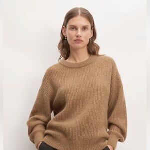 Everlane Women's Crew Neck  Alpaca Sweater - toffee
